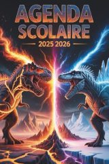 Agenda Scolaire 2025 2026 Dinosaure A5 : Planificateur pour Garçons et Lycéens - 2 Jours par Page