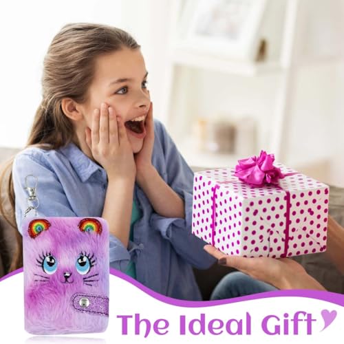 Mini Carnet de Notes Chat Peluche - Journal Intime Cadeau Fille 6-8 Ans