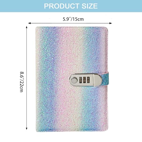 Carnet Secret A5 avec Code - Journal Intime PU Cuir, Cahier Bloc-notes Personnalisable pour Bureau