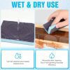 Lot de 12 Éponges Abrasives Polyvalentes : Grain Fin à Grossier pour Ponçage Humide et Sec