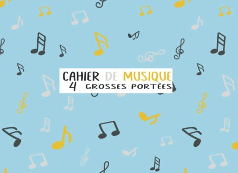 Cahier de Musique 4 Grosses Portées : Idéal pour Enfants et Débutants en Solfège | 50 Pages | Format 21 x 15 cm