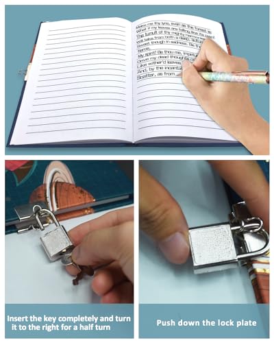 Journal Intime Garçon avec Cadenas et Paillettes Secouables - Carnet Secret Design Vaisseau Spatial