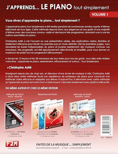 J'apprends le Piano : Méthode Progressive pour Débutants avec CD - Niveau 1 & 2