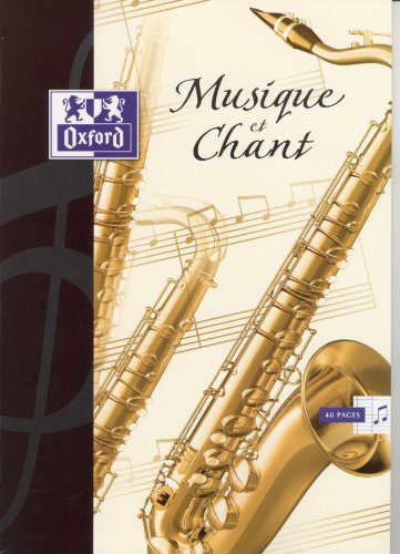 Oxford Cahier de Musique Agrafé 48 Pages 90g 240x320mm - Idéal pour l'Apprentissage Musical