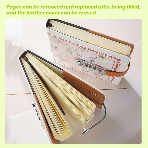 Tanou Journal Intime A5 Cuir PU Floral avec Cadenas à Combinaison - 200 Pages Lignées