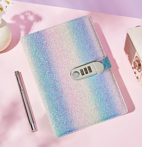 Carnet Secret A5 avec Code - Journal Intime PU Cuir, Cahier Bloc-notes Personnalisable pour Bureau
