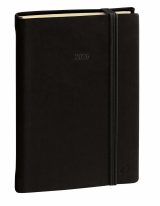 Agenda Quo Vadis 2026 Daily 21 - Journalier Multilingue Silk Noir 13x21 cm - Papier Clairefontaine Ivoire