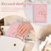 Carnet B6 à Serrure Cœur, 288 Pages Lignées Rechargeable, Journal Fleuri pour Filles et Femmes - Idée Cadeau Rose