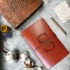 Carnet de Voyage Vintage en Cuir PU - Journal Intime Rechargeable A5, Idée Cadeau Polyvalent