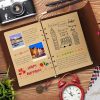Asten Carnet de Notes en Cuir Vintage Rechargeable avec Papier Ligné - Agenda Voyage Cadeau Idéal