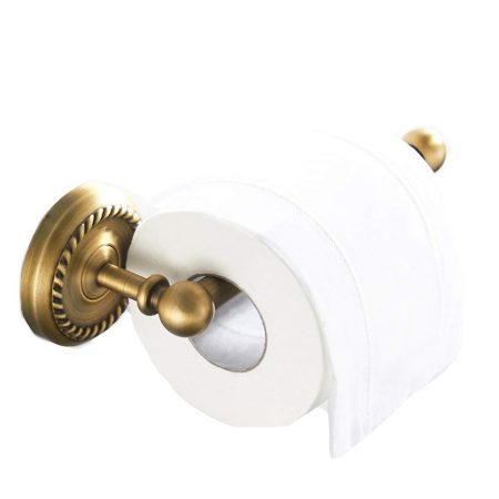 Kaxich Porte-Papier Toilette Mural Laiton Antique avec Support Téléphone - Style Rétro