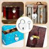 JJUNW Lot de 2 Mini Cadenas Vintage en Forme de Cœur avec Clé - Argenté