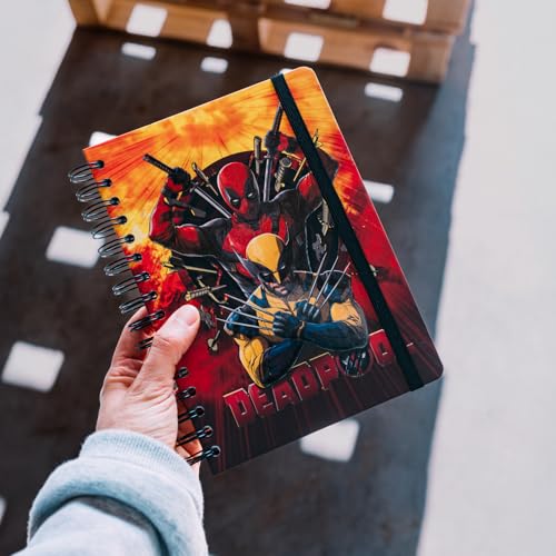 Carnet Marvel Deadpool A5 Spirale - Design Unique sous Licence Officielle