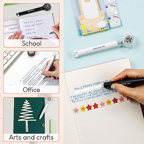STATIONERY ISLAND Lot de 10 Rubans Correcteurs Blancs 6m x 5mm - Fourniture Scolaire et de Bureau Idéale pour Étudiants