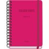 Agenda Scolaire 2025-2026 Dohe COLOUR VIBES Rose - Semainier A5 Bilingue (Espagnol/Anglais) avec Autocollants