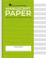 Cahier de musique à spirale - 12 portées, 96 pages, papier blanc