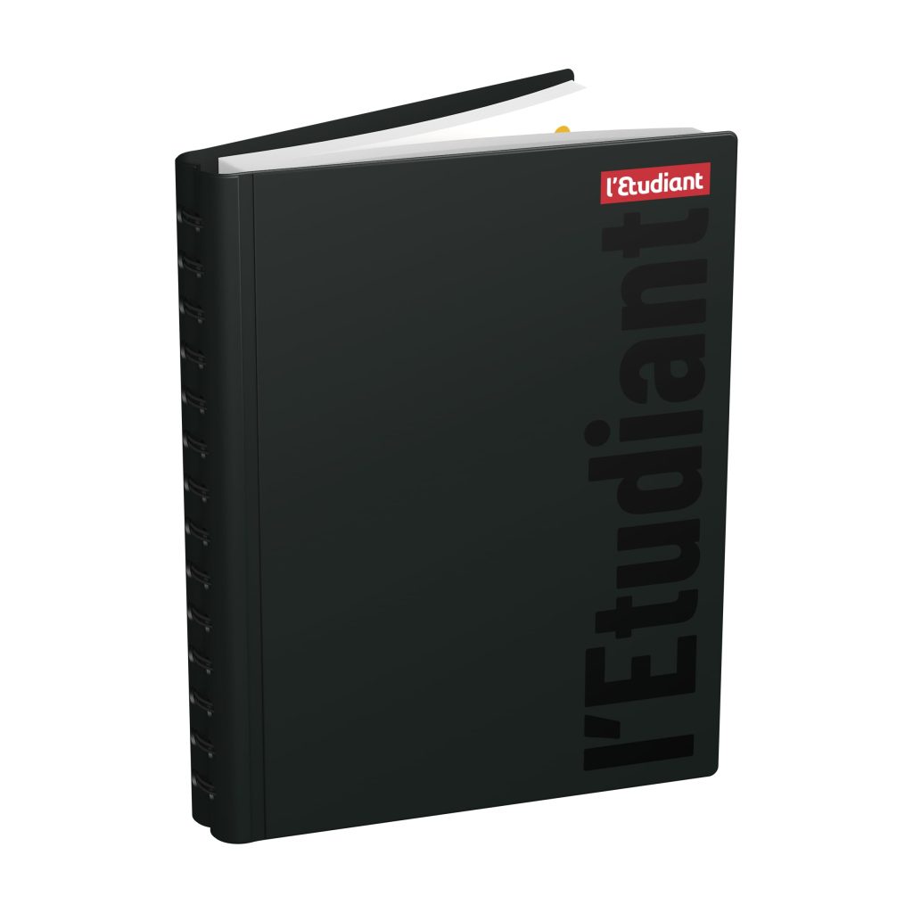 Agenda Scolaire L'Etudiant 2026-2027 - Reliure Intégrale, Journalier 15x21cm, Noir