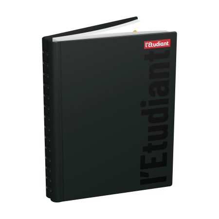 Agenda Scolaire L'Etudiant 2026-2027 - Reliure Intégrale, Journalier 15x21cm, Noir