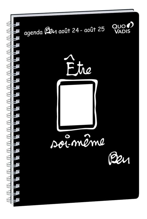 Agenda Scolaire Quo Vadis 2024-2025 - Spiralé - Ben - Noir - Semainier 13 mois