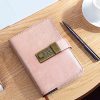 Journal A6 WEMATE avec Serrure - Agenda Vintage Cuir PU, Stylo et Boîte Cadeau - Idéal Hommes et Femmes - Rose Gold - Sécurisez vos Confidences