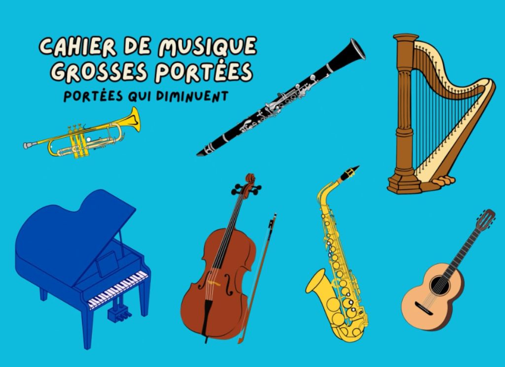Cahier de Musique pour Enfants et Débutants : Portées Progressives, 48 Pages pour Apprendre le Solfège et le Chant