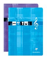 Cahier de Musique Clairefontaine A4, 96 Pages, 10 Portées, Papier Blanc 90g, Couverture Carte Pelliculée - Couleur Aléatoire