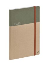 Agenda Ministre 2026 Semainier Vert Recyclé 16x24cm Multilingue - Fabrication Française