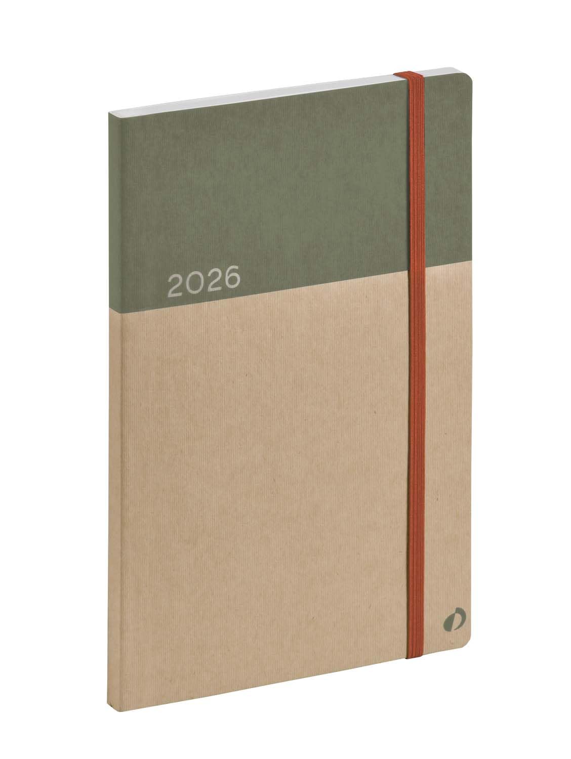 Agenda Ministre 2026 Semainier Vert Recyclé 16x24cm Multilingue - Fabrication Française
