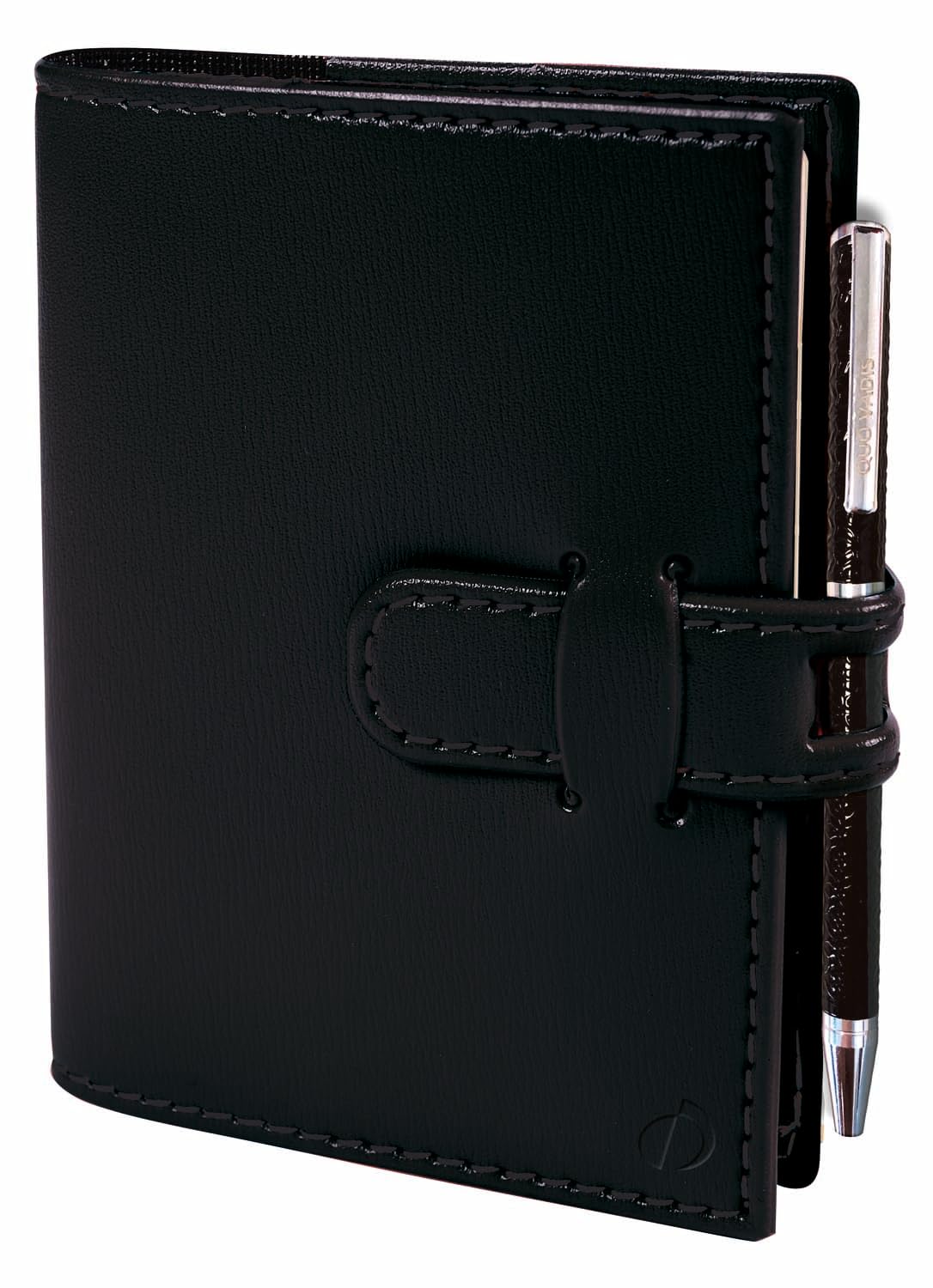 Agenda Quo Vadis 2026 Prestige Semainier Horizontal Soho Noir - Format Mini 7x10cm