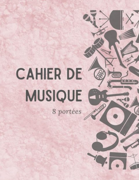 Cahier de Musique A4 : Carnet de Partitions 8 Portées par Page pour Étude, Composition et Chant - 120 Pages