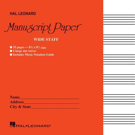 Cahier de Musique - 6 Portées Larges - 32 Pages - Idéal pour Apprentissage Musical