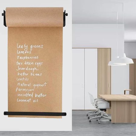 Distributeur Mural de Papier Kraft avec Coupe-Papier - Idéal Bureau, Cuisine, Studio Créatif