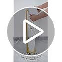 YUET Support Papier Toilette sur Pied Acier Inoxydable 304 Blanc - Distributeur Autonome 5 Rouleaux Base Lestée