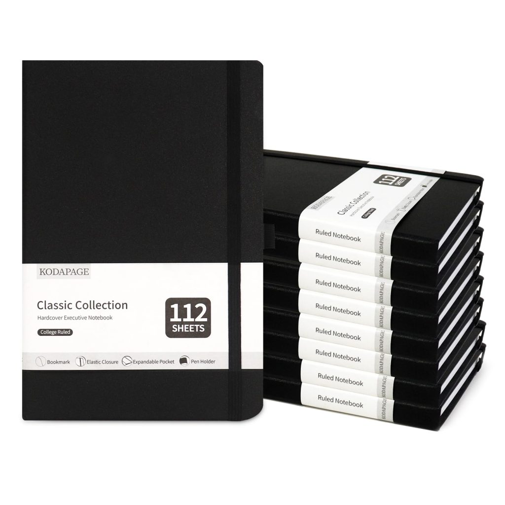 Carnet de Notes A5 Ligné Cuir Rigide - Agenda Polyvalent pour Travail, Études et Organisation