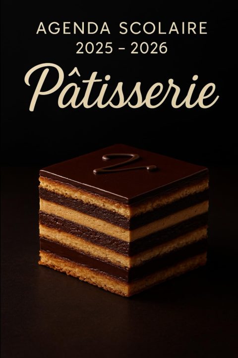Agenda Scolaire 2025-2026 : 1 Page par Jour, Organisation Efficace & Fun - Thème Pâtisserie