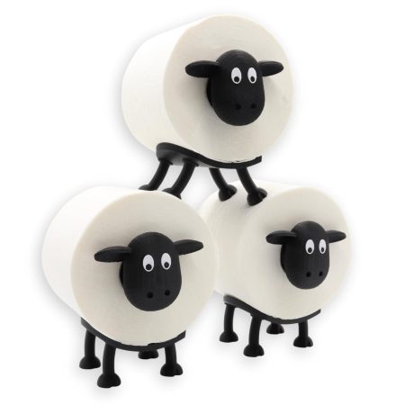 Rolli le Mouton des Toilettes : Lot de 3 Porte-Rouleaux de Papier Toilette Originaux