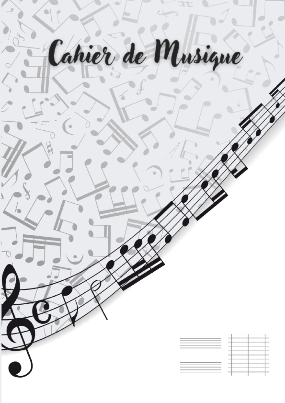Cahier de Musique A4 : 110 Pages avec Portées et Seyes pour Compositeurs et Musiciens - Idée Cadeau