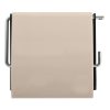 MSV - Porte-Rouleau Papier WC Mural en PS et Acier Chromé - Rangement Accessoires Bain - Beige