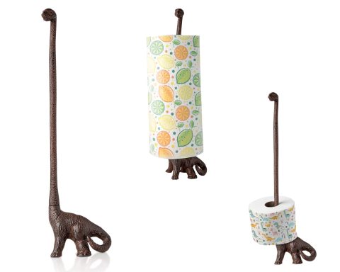 Comfify Porte-Serviettes en Fonte Dinosaure - Support Papier Toilette Vintage Rustique