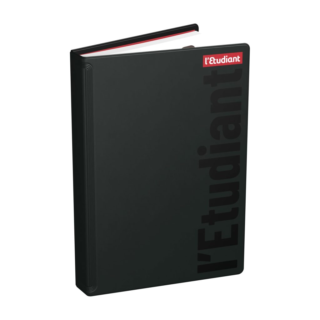 Agenda Scolaire L'Etudiant 2025-2026 - Journalier, Couverture Ouatinée Noire 12x18cm