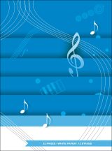Cahier de Musique 12 Portées - 32 Pages - Papier Blanc