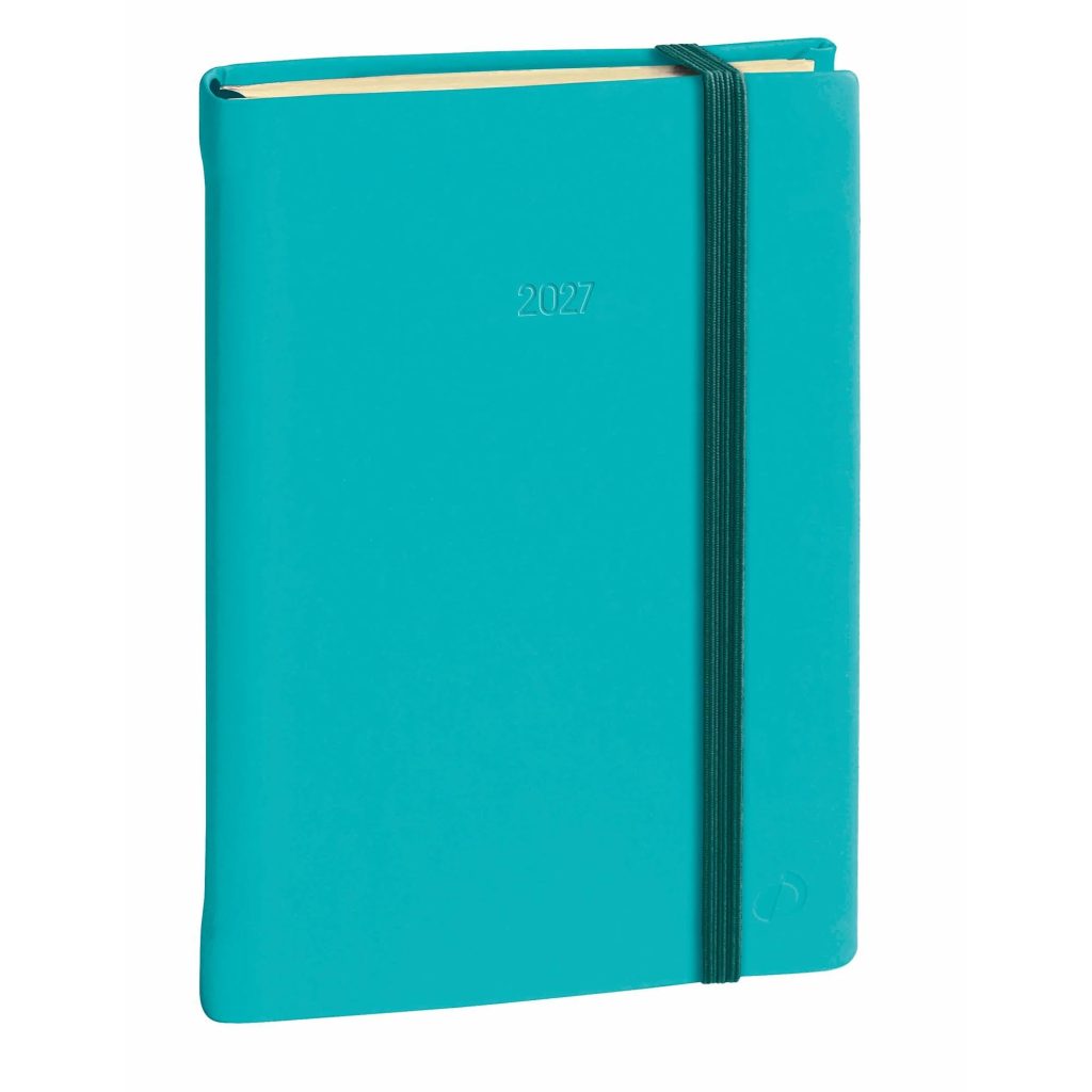 Agenda Quo Vadis 2026 Daily Pocket Silk Bleu - Journalier Multilingue 8.5x13 cm