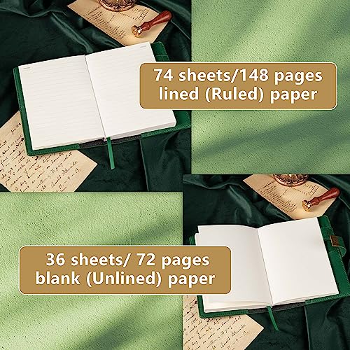 TIEFOSSI Carnet de Notes en Cuir Dragon - Couverture Rigide, Rechargeable, avec Cadenas à Combinaison - Idéal pour Hommes, Femmes et Enfants - Vert