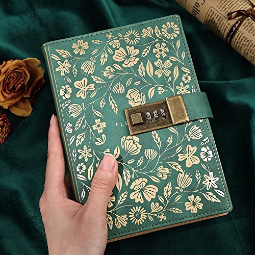 Carnet Intime à Code B6 en Similicuir - Journal Sécurisé avec Serrure à Combinaison pour Bureau et Étudiant