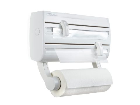 Leifheit Parat F2 ComfortLine : Organisateur Mural Polyvalent pour Rouleaux de Cuisine et Épices