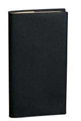 Agenda Scolaire Quo Vadis Prestige 2026-2027 - Semainier Horizontal Spiralé Noir Impala 8.8x17 cm