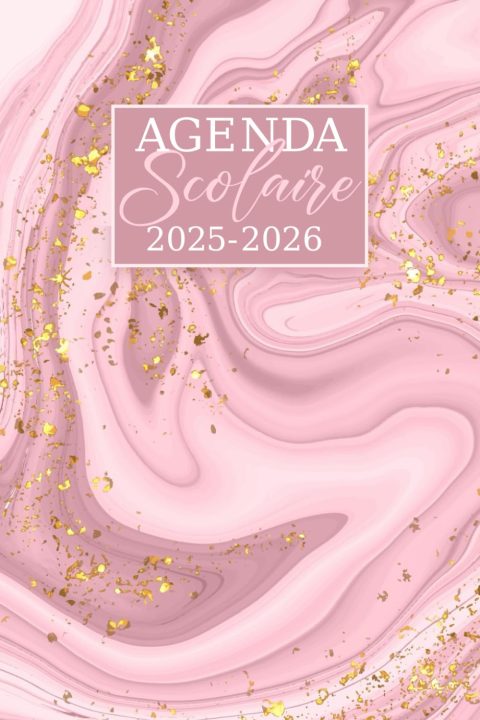 Agenda Scolaire 2025-2026 : Organisateur Journalier A5 pour Élèves du Primaire au Lycée - Fille