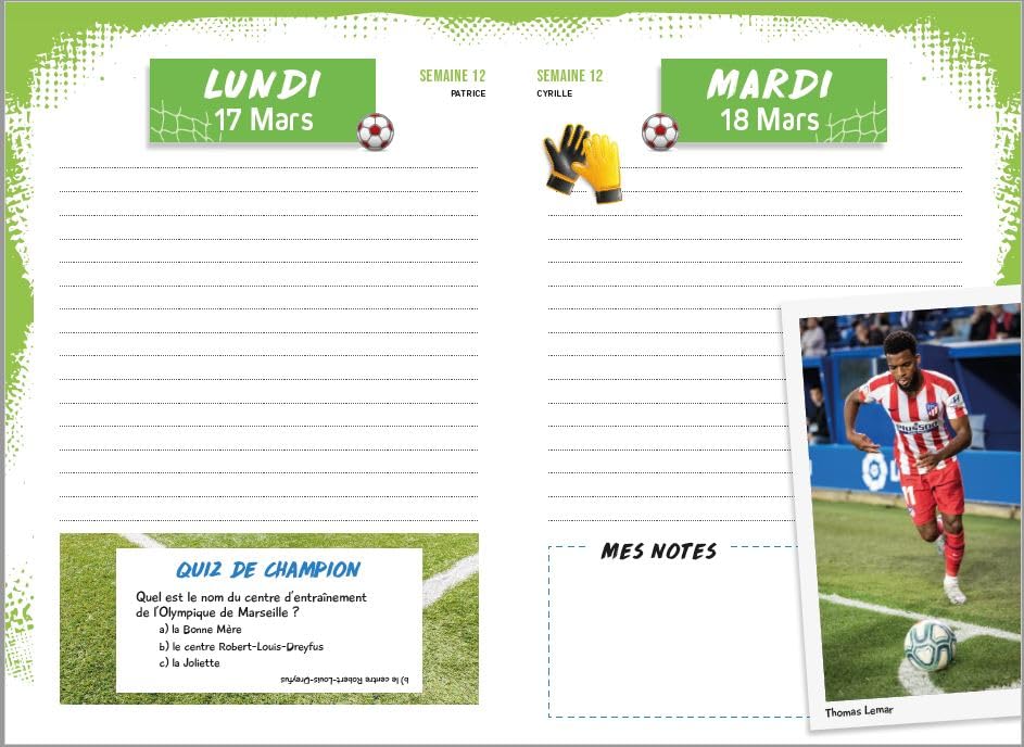 Agenda Scolaire Fan de Foot 2024-2025 : L'outil indispensable pour les jeunes footballeurs en herbe