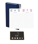 Lot Agenda Chantier 2027 Blumie Bleu : Journalier, 15x9cm, 1 jour/page, Index Inclus