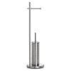TATAY Support Papier Toilette sur Pied avec Brosse WC Intégrée | Design Acier Inoxydable, Base Lestée Stable | Accessoire Salle de Bain Moderne